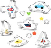 Koekjesvorm Vliegtuig Zeilboot Raket Vormen Uitstekers Snijvorm Autovorm Set 6 Stuks Koekjes Bakken Plezier Kinderen Ouders