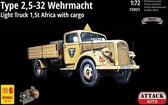 Attack | 72921 | Opel Type 2,5-32 Wehrmacht Africa with gargo | 1:72