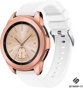 Siliconen Smartwatch bandje - Geschikt voor  Samsung Galaxy Watch siliconen bandje 41mm / 42mm - wit - Strap-it Horlogeband / Polsband / Armband