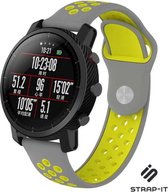 Siliconen Smartwatch bandje - Geschikt voor  Xiaomi Amazfit Pace sport band - grijs/geel - Strap-it Horlogeband / Polsband / Armband