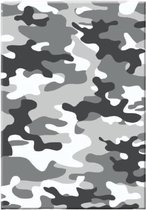 Verhaak Schrift Camouflage Ruiten A4 Papier Grijs