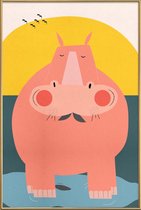JUNIQE - Poster met kunststof lijst Chilling Out -40x60 /Kleurrijk
