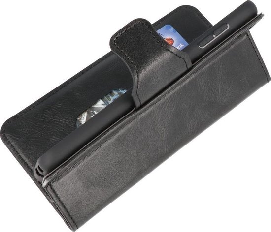 Étui pour téléphone Business Book Case - Étui portefeuille - Étui portefeuille avec porte-cartes - Convient pour Oppo Reno 6 Pro Plus 5G - Zwart