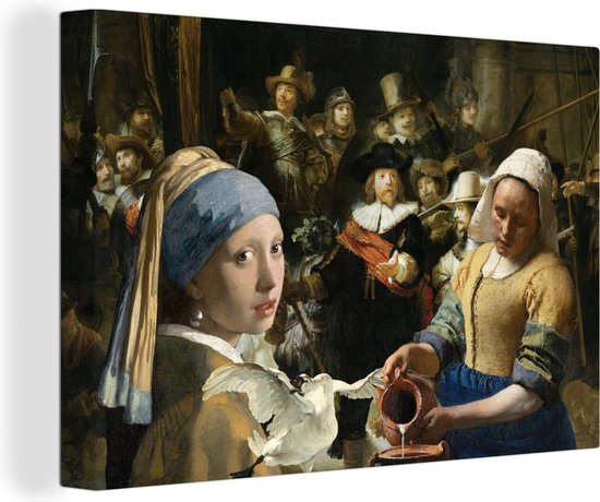 Canvas Schilderij Schilderij - Oude Meesters - Zwaan - 180x120 cm -  Wanddecoratie XXL | bol.com