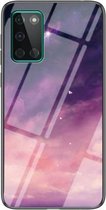 Voor OnePlus 8T Sterrenhemel Geschilderd Gehard Glas TPU Schokbestendig Beschermhoes (Dream Sky)