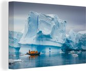 Bateau à travers l'Antartique 90x60 cm - Tirage photo sur toile (Décoration murale salon / chambre)