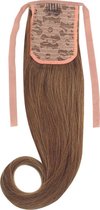 Remy Human Hair Extensions Ponytail straight bruin 8#