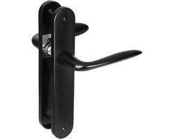 Impresso Lake Deurbeslag - Voor binnen - Ovaal deurschild met schroef- Aluminium/Zwart