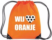 Sac à dos We love orange - sac de sport en nylon orange avec cordon de serrage - Supporter des Nederland - Championnat d'Europe / Coupe du Monde / Fête du Roi