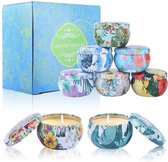 Sefaras Geurkaarsen Geschenkset - Natuurlijke sojawas - 8-delige Geurkaarsen set - Giftset