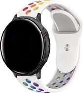 Siliconen Smartwatch bandje - Geschikt voor  Garmin Vivoactive 3 sport band - wit kleurrijk - Horlogeband / Polsband / Armband