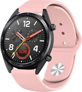 Siliconen Smartwatch bandje - Geschikt voor  Huawei Watch GT sport band - roze - 42mm - Horlogeband / Polsband / Armband