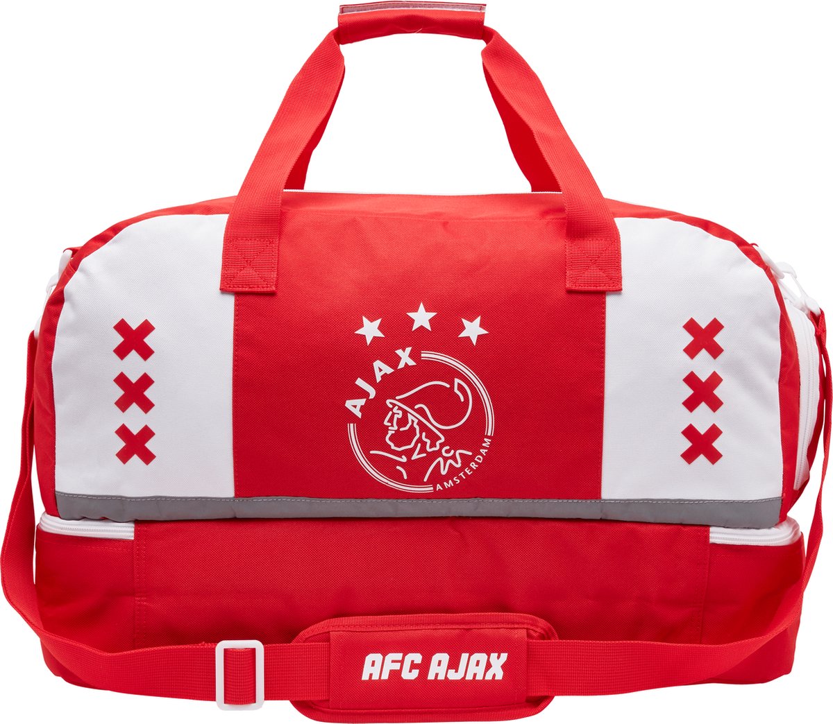 Kan weerstaan Ass persoon Sporttas met schoenenvak Ajax wit/rood/wit xxx - 53x28x35 cm - AJAX  Amsterdam | bol.com