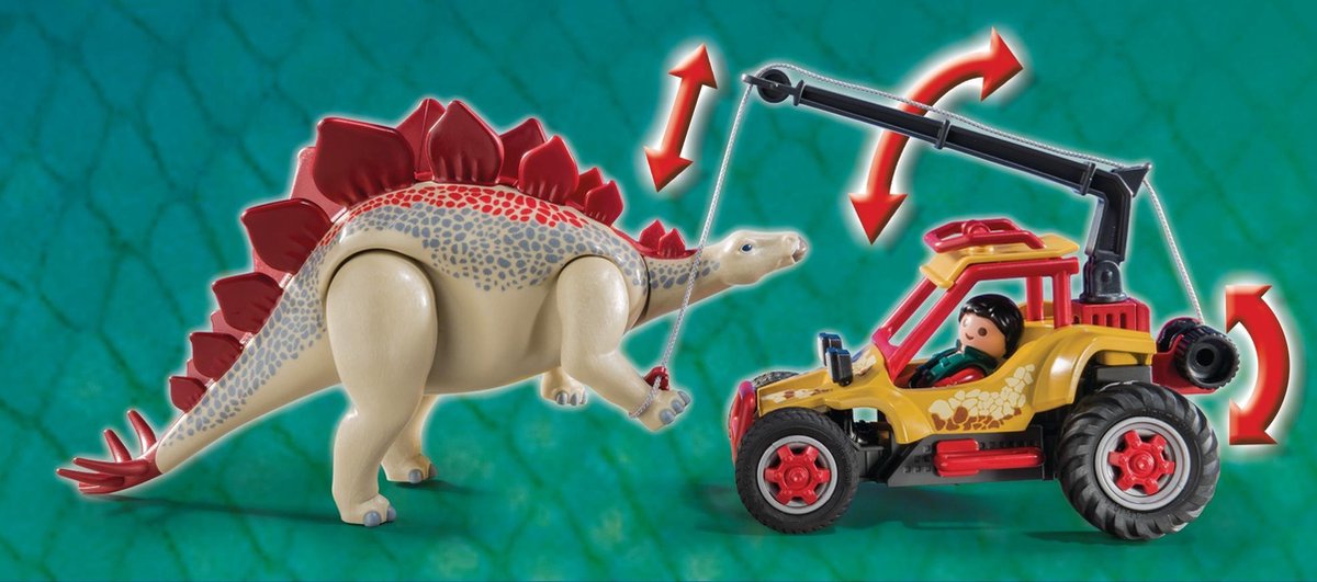 PLAYMOBIL Dinos Avonturiersbuggy met Stegosaurus - 9432 | bol.com