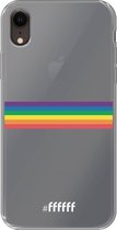 6F hoesje - geschikt voor iPhone Xr - Transparant TPU Case - #LGBT - Horizontal #ffffff