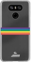 6F hoesje - geschikt voor LG G6 -  Transparant TPU Case - #LGBT - Horizontal #ffffff