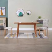 Medina Eetkamerstoelen 2 st stof crème