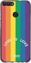6F hoesje - geschikt voor Huawei P Smart (2018) -  Transparant TPU Case - #LGBT - Love Is Love #ffffff