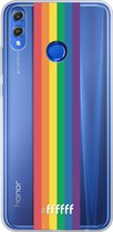 Honor 8X Hoesje Transparant TPU Case - #LGBT - Vertical #ffffff