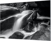 HalloFrame - Schilderij - Waterval Akoestisch - Zilver - 100 X 70 Cm