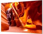 HalloFrame - Schilderij - Antelope Canyon Arizona Akoestisch - Zilver - 100 X 70 Cm