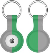 Apple AirTag Sleutelhanger Siliconen Bescherm Hoes Grijs Groen