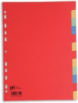 Elba tabbladen uit karton formaat A4 12 tabs 11-gaatsperforatie geassorteerde kleuren