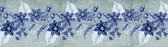 Sanders & Sanders zelfklevende behangrand vintage bloemen grijs en vergrijsd donker blauw - 600079 - 14 x 500 cm