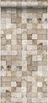 ESTAhome behang XXL marble squares beige - 158201 - 46,5 cm x 8,37 m