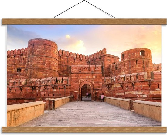 Schoolplaat – Fort van Agra - 60x40cm Foto op Textielposter (Wanddecoratie op Schoolplaat)