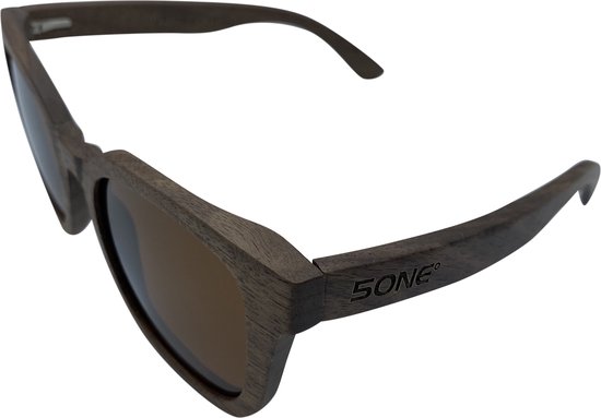 5one® Rome Walnut zonnebril met bruine lens - houten dames zonnebril van 5one® — afbeelding 2