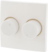 Berker S1 Centraalplaat Knop Duo Dimmer Polar - Wit