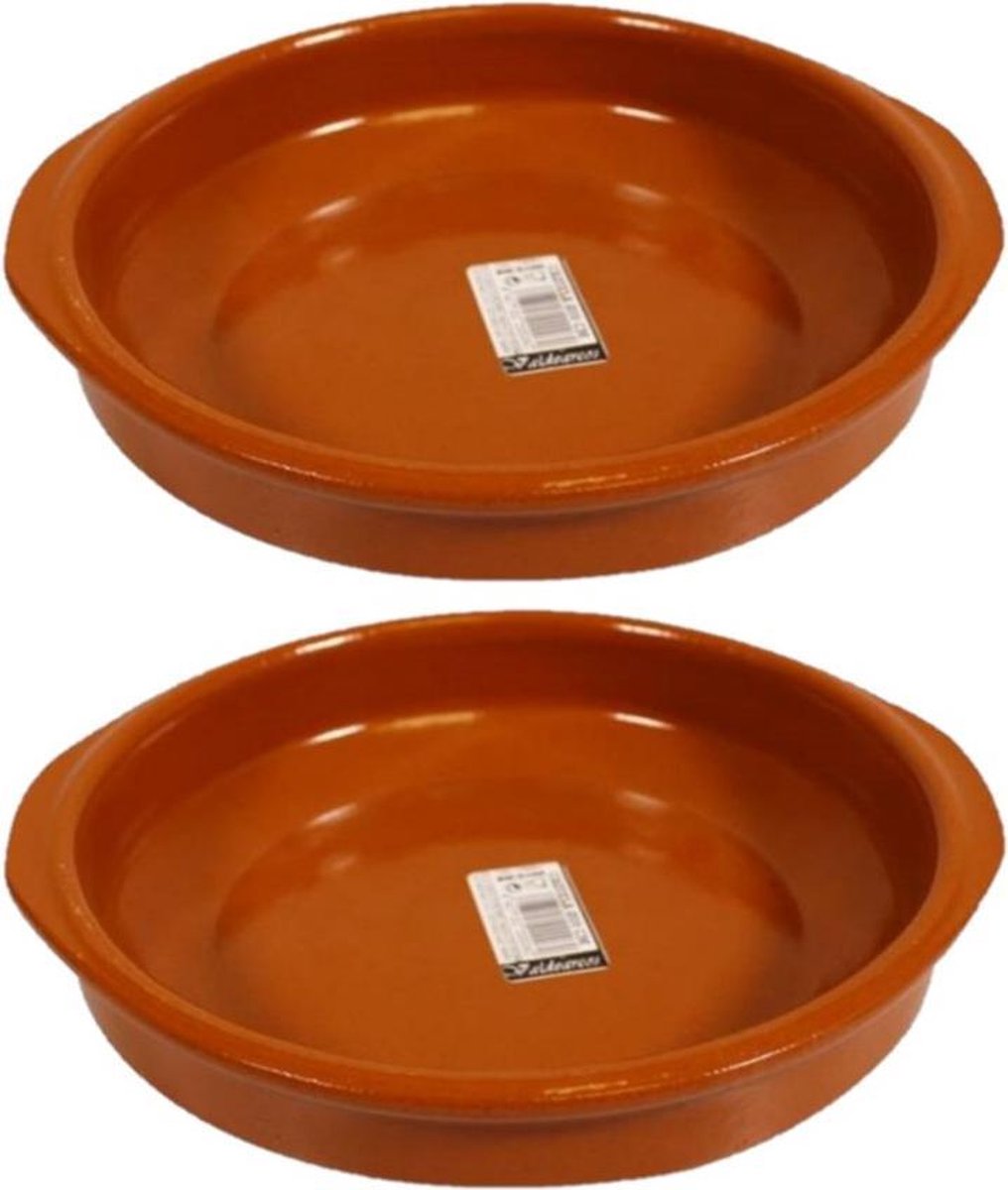 Set van 3x stuks tapas borden/schalen Alicante met handvatten 20 cm - Tapas serveerschalen/borden/ovenschalen