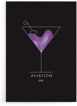 Walljar - Aviation Cocktail - Muurdecoratie - Plexiglas schilderij