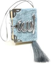 Fluwelen Koran voor auto Baby Blauw Zilver