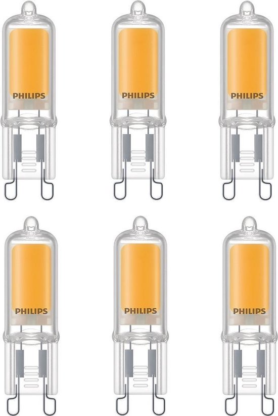 Springplank als Immuniseren 6 stuks Philips led G9 2W 2700K Ø1.35x5cm Niet dimbaar | bol.com