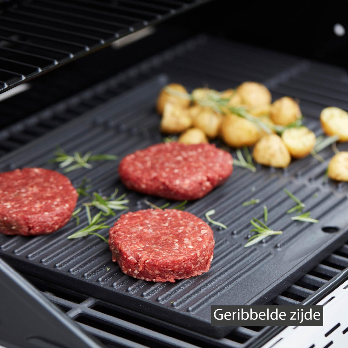 Barbecook Bakplaat - BBQ grillplaat - Gietijzer - Zwart - 43x35cm | bol.com