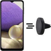 Shop4 - Samsung Galaxy A32 5G Autohouder Magnetische Ventilatierooster Houder Zwart