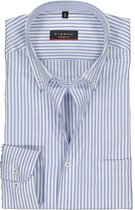 ETERNA modern fit overhemd - Oxford heren overhemd - lichtblauw met wit gestreept - Strijkvrij - Boordmaat: 40