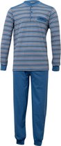 Gentlemen Heren Pyjama met knoopsluiting Blauw streep L