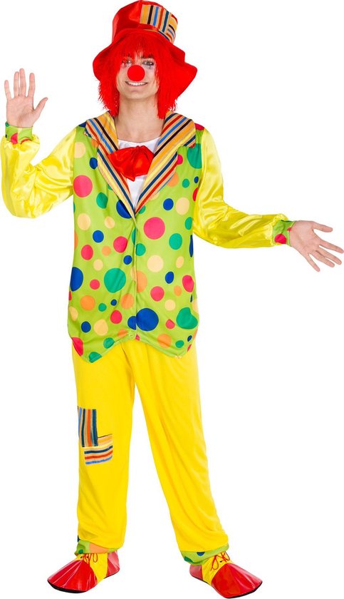 Dressforfun Herenkostuum Clown Pipetto voor heren mannen verkleedkleding kostuum halloween verkleden feestkleding carnavalskleding carnaval feestkledij partykleding