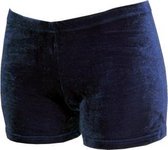 Hotpant donkerblauw glad velours - 36