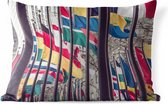 Sierkussen Vlaggen voor buiten - Nationale vlaggen van verschillende landen - 60x40 cm - rechthoekig weerbestendig tuinkussen / tuinmeubelkussen van polyester