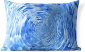 Buitenkussens - Tuin - Weergave van een vortex in blauw water van bovenaf - 50x30 cm