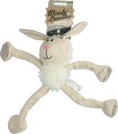Wooly Luxury Fluffy Konijn – Hondenspeelgoed – Hondenspeeltjes met piep – Wit – 29 cm