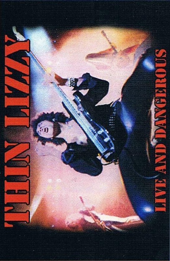 Foto: Thin lizzy live and dangerous textiel postervlag