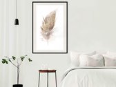 Artgeist - Schilderij - Lost Feather (beige) - Multicolor - 20 X 30 Cm