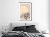 Artgeist - Schilderij - Tree In The Morning - Multicolor - 30 X 45 Cm