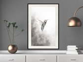 Artgeist - Schilderij - Hummingbird In Shades Grey - Multicolor - 30 X 45 Cm