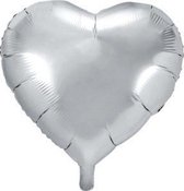 Folie ballon hart Zilver 45 cm